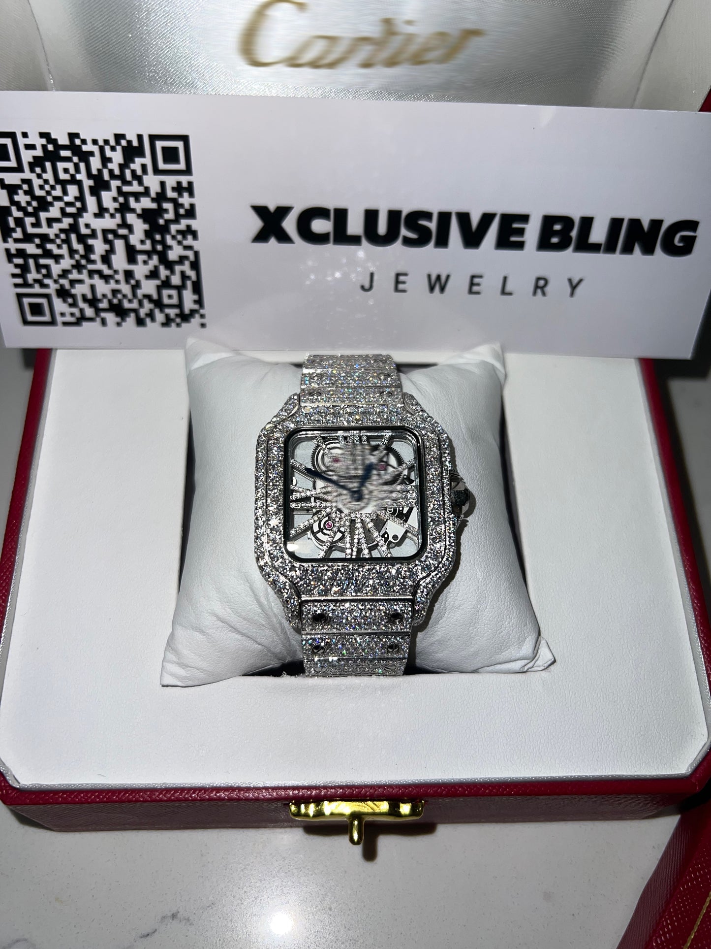 41MM Skeleton Fully Ice Out VVS Moissanites💎