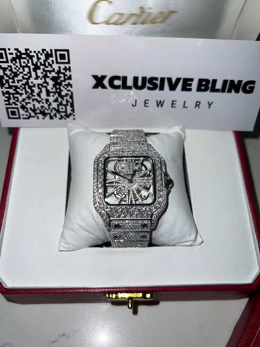 41MM Skeleton Fully Ice Out VVS Moissanites💎